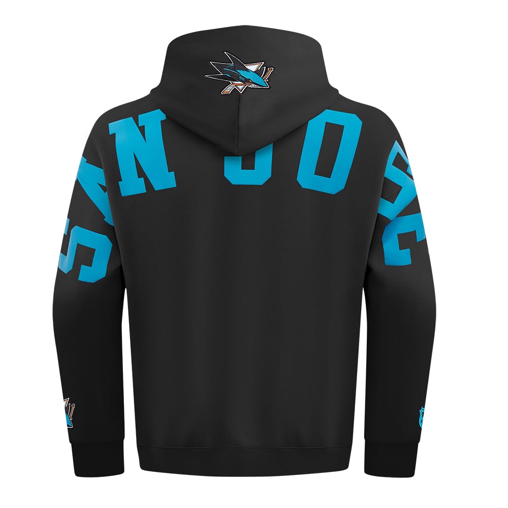 Pro Standard Mens NHL Wingspan Fleece Pull Over Hoodie Black